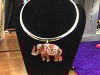 Image 1 of The Red Rhinestone Elephant Necklace Set