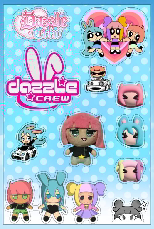 Image of Dazzle Girls #1 Mini Vinyl Sticker Sheet