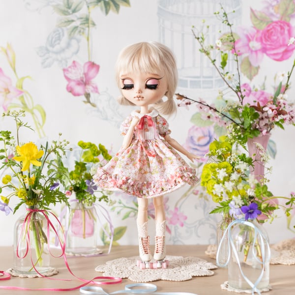 Image of Robe "Poppy" fraise - Pullip