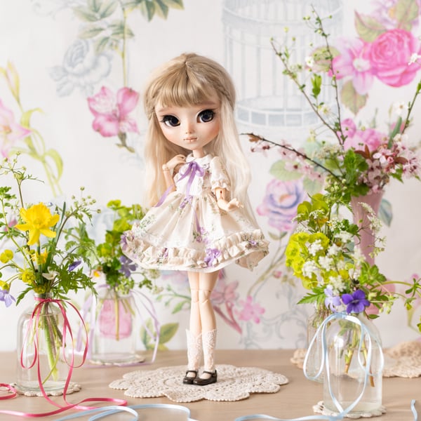 Image of Robe "Poppy" lavande - Pullip