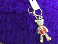 Image 1 of Rhinestone Bear Keychain