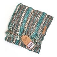Image 3 of Handwoven Wool Scarf (Sky)
