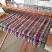 Image 4 of Handwoven Wool Scarf (Sky)