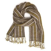 Image 1 of Handwoven Wool Scarf (Lime)