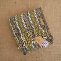 Image 2 of Handwoven Wool Scarf (Lime)