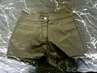 Leather black shorts
