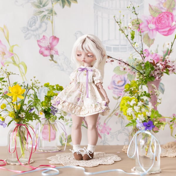 Image of "Poppy" dress lavender - Teacup Marionette