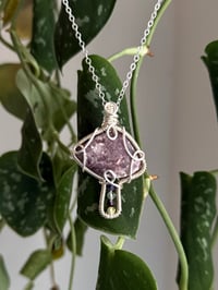 Image 1 of Lepidolite & Fluorite Mushroom