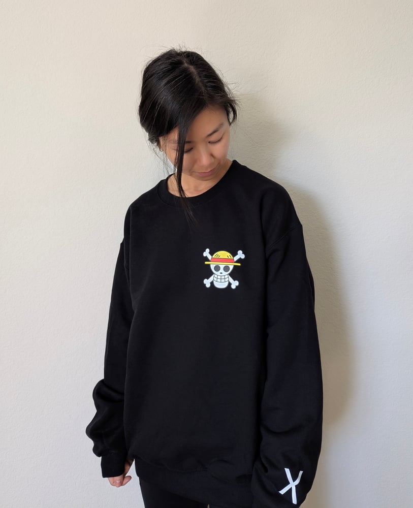 Image of One Piece | Straw Hat Crew | Arabasta | Unisex Crewneck Sweatshirt | Black