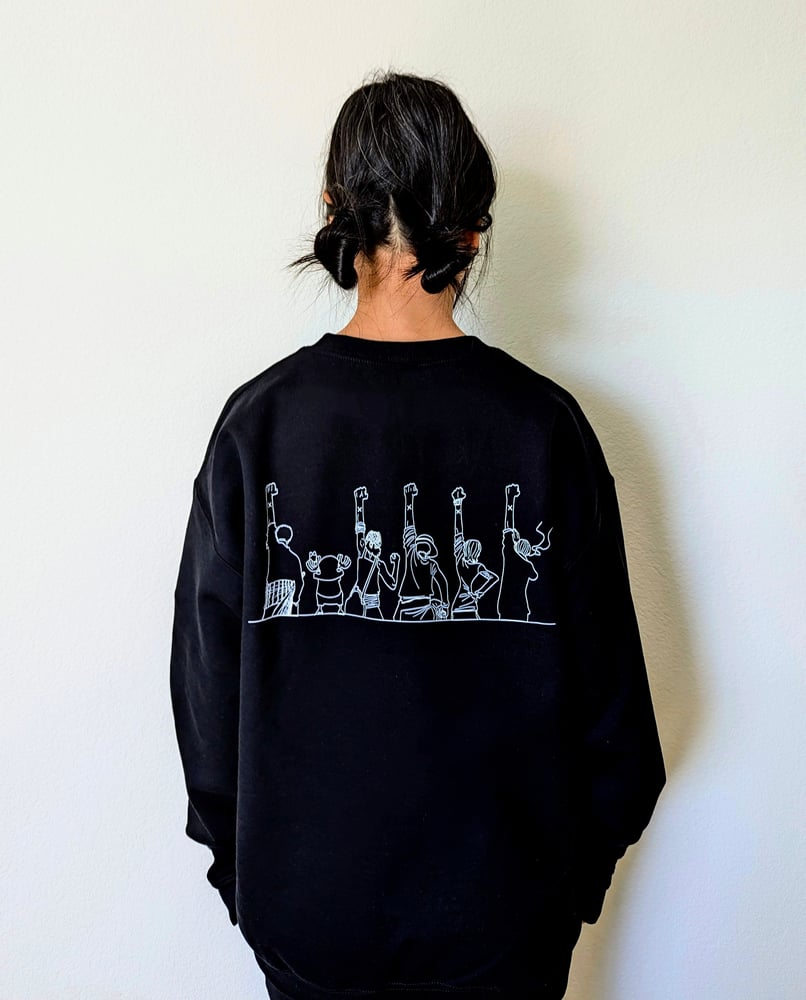 Image of One Piece | Straw Hat Crew | Arabasta | Unisex Crewneck Sweatshirt | Black