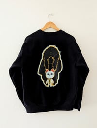 Image 1 of Turbo Granny Lucky Cat | DanDaDan | Unisex Crewneck Sweatshirt