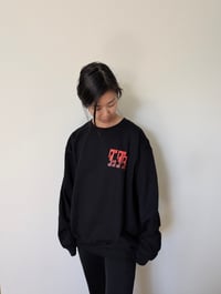 Image 4 of Turbo Granny Lucky Cat | DanDaDan | Unisex Crewneck Sweatshirt
