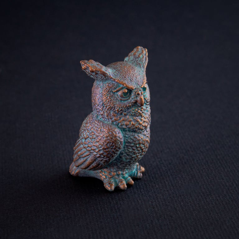 Owl resin figure