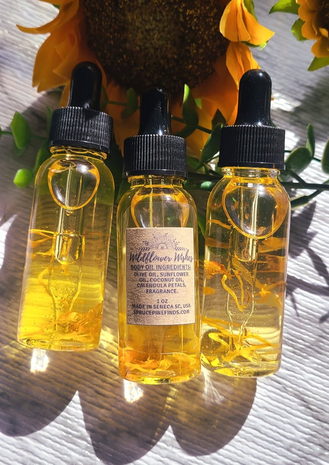Wildflower Wishes Botanical Body Oil 1oz Bottle