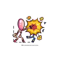 Image 2 of BLOCK’EM POP’EM SINGLE WOODBOTS HOLOGRAPHIC STICKERS