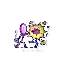 Image 1 of BLOCK’EM POP’EM SINGLE WOODBOTS HOLOGRAPHIC STICKERS