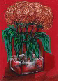 Image 1 of 'Posh' - Acrylic on Canvas Panel, 5x7 Framed