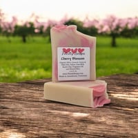 Cherry Blossom Goat Milk & Tallow Soap Bar, Homemade Organic Oil, Artisan Handmade Cold Process