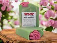 Apple Blossom Goat Milk & Tallow Soap Bar, Homemade Organic Oil, Artisan Handmade Cold Process