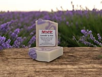 Lavender Mint Goat Milk & Tallow Soap Bar, Homemade Organic Oil, Artisan Handmade Cold Process