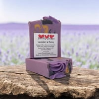 Lavender Honey Goat Milk & Tallow Soap Bar, Homemade Organic Oil, Artisan Handmade Cold Process