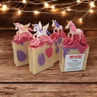 Image 1 of Unicorn or Pegasus Goat Milk & Tallow Soap Bar, Homemade Organic Oil, Artisan Handmade Cold Process