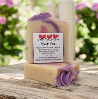 Sweet Pea Goat Milk & Tallow Soap Bar, Homemade Organic Oil, Artisan Handmade Cold Process