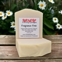 Image 1 of Fragrance Free Goat Milk & Tallow Soap Bar, Homemade Organic Oil, Artisan Handmade Cold Process