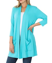 Summer 3/4 sleeve cardigan(click for more sizes).