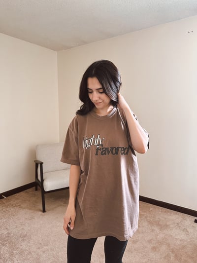 Image of Highly Favored Tee (Espresso)