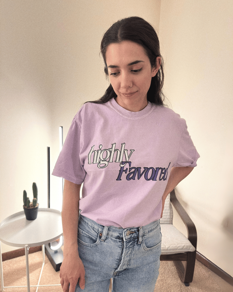 Image of Highly Favored Tee (Orchid)