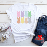 Pastel Parade Bunny Graphic T-Shirt 