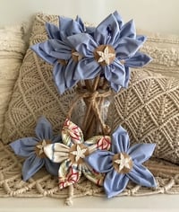 Image 1 of Memory Flowers custom created from a beautiful shirt and doily