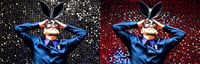 Image 2 of Vintage Hugo Boss dress shirt with blue rhinestones