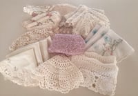 Image 3 of Memory Flowers custom created for a client from their loved ones collection of doilies