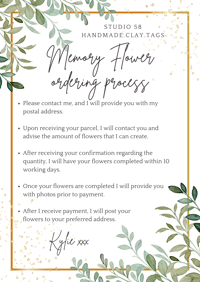 Memory Flower ordering process :)