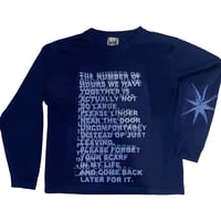 please linger (navy blue) long sleeve