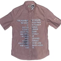 Image 1 of please linger shirt (red/white)