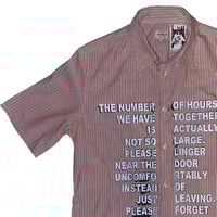 Image 2 of please linger shirt (red/white)
