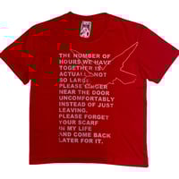 Image 1 of please linger tee (red)