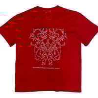 Image 2 of please linger tee (red)