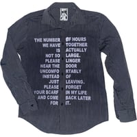 Image 1 of please linger button shirt (pinstriped)