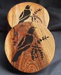 Image 3 of Hand painted acacia coasters (assorted designs) 