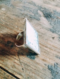 Image 5 of Bague cyanotype détail d'orchidée