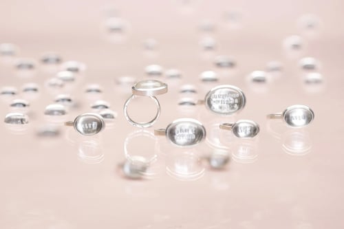 Image of "To become vernal" silver ring with rock crystal  · VERNARE ·