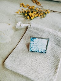 Image 2 of Bague cyanotype détail d'orchidée