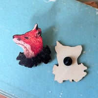 Image 3 of Matilda Fox Wooden Pin