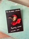 Woodpecker Wooden Pin Badge