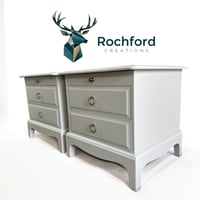 Image 2 of STAG Minstrel Bedside Cabinets With Pullout Table 