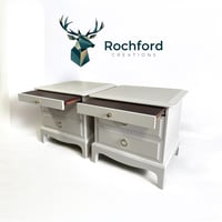 Image 3 of STAG Minstrel Bedside Cabinets With Pullout Table 